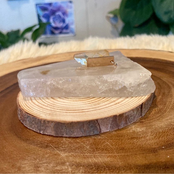 Peach Lemurian Quartz Pendant - Picture 6 of 12